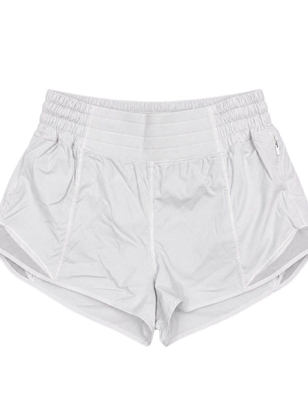 Lululemon Hotty Hot Shorts 2.5” Sizd 8 White Low Rise Lined Running Shorts